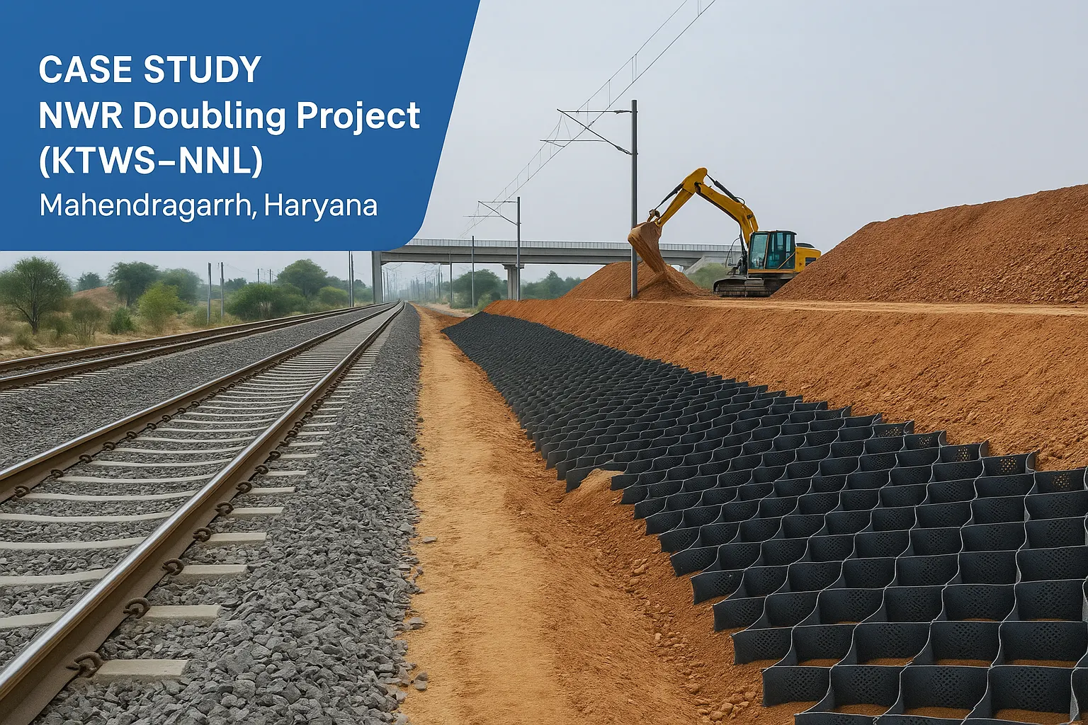 NWR Doubling Project, KTWS–NNL, Mahendragarh, Haryana