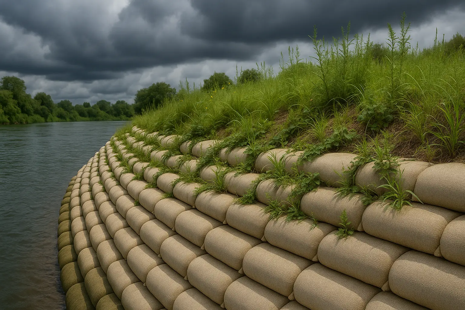 Flood Control with Geobags