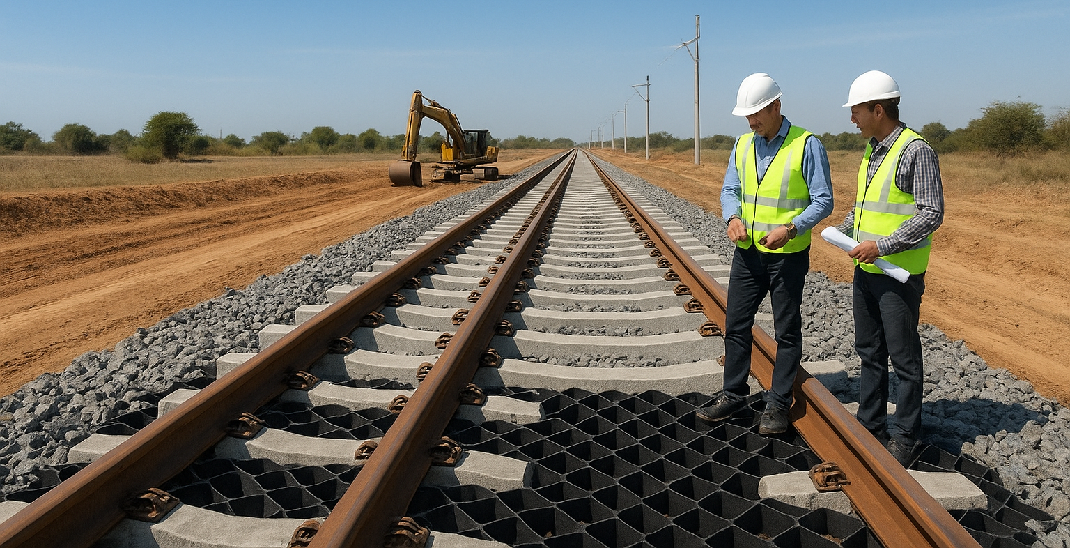 NWR Doubling Project KTWS–NNL: Reinforcing Railway Infrastructure with Geocell Technology