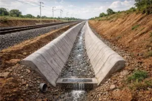 Railway Drainage and Erosion Protection Using GCCM in Wardha, Maharashtra