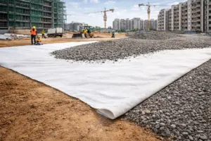 Non Woven Geotextile in Sarojini Nagar Redevelopment Project