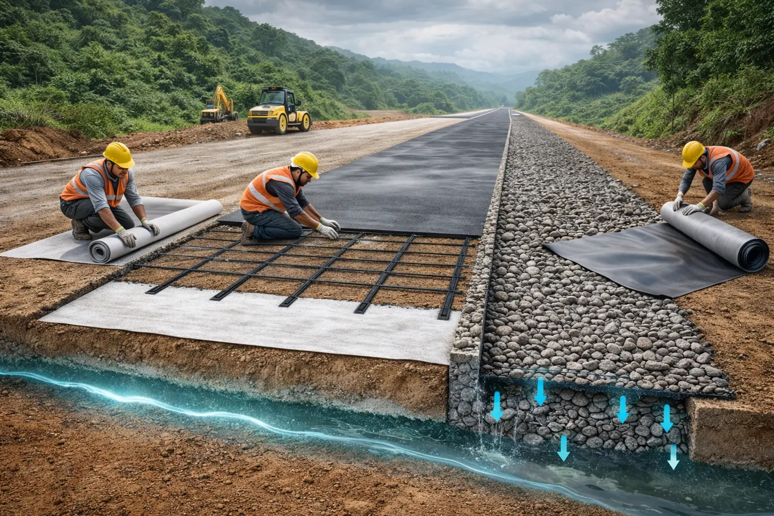 Multi-Geosynthetic Highway Project